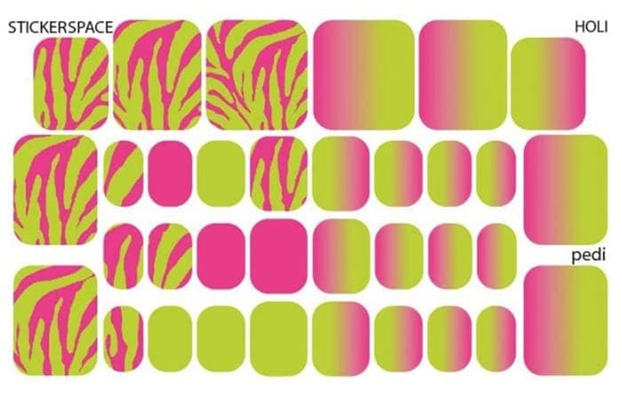 Стикеры Stickersspace на липкой основе для педикюра Holi pedi — фото 1