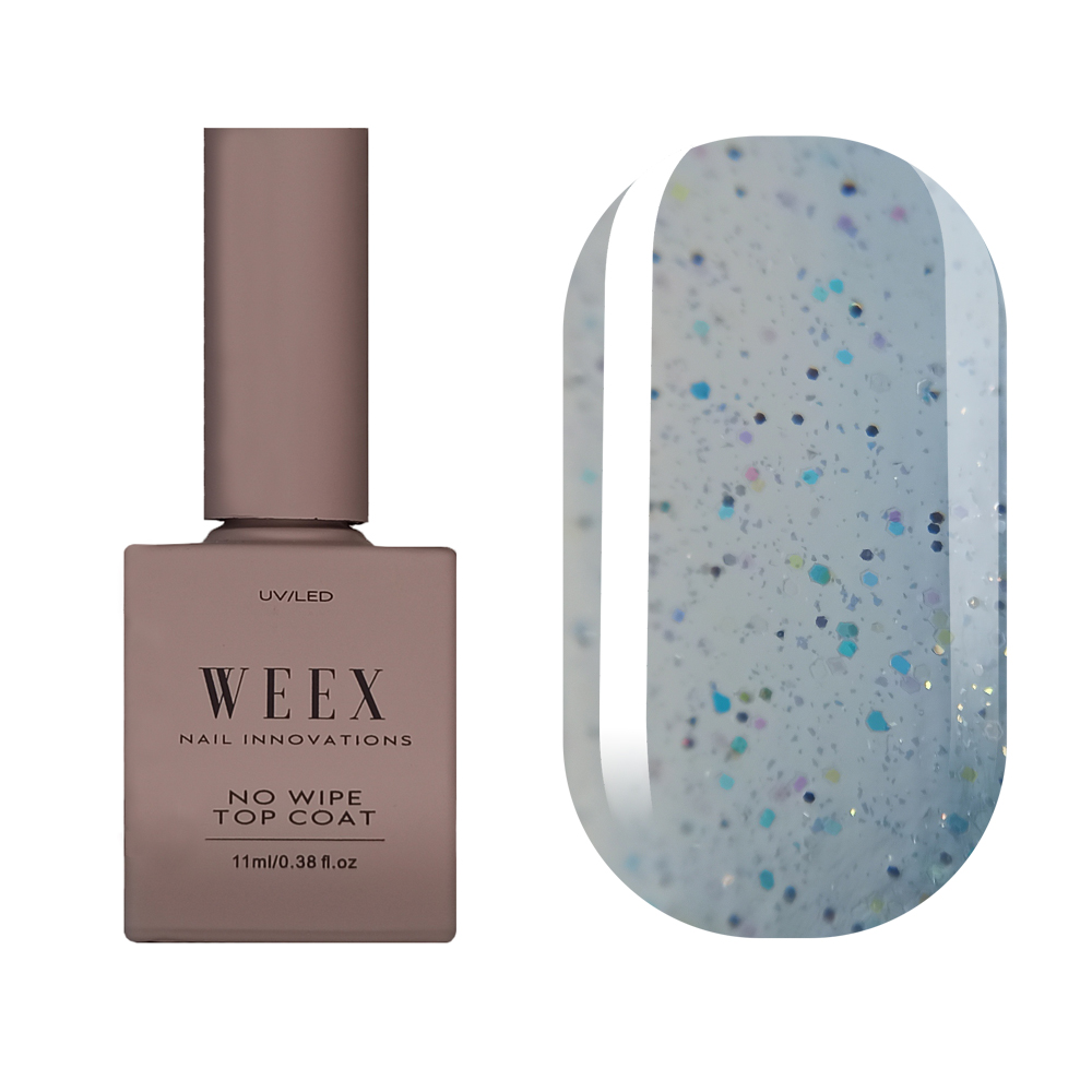 Top WEEX Shine 3 No Wipe - топ з шимером, 11 мл — фото 1