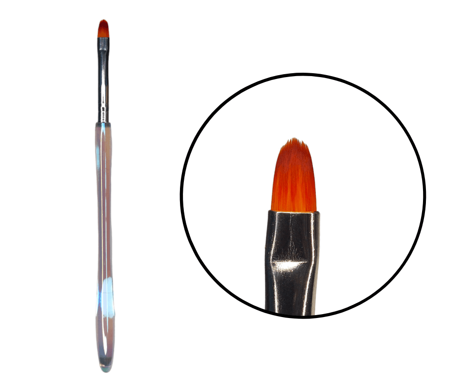 Кисть LillyBeauty гелевая, Овал, хрустальная ручка — фото 1