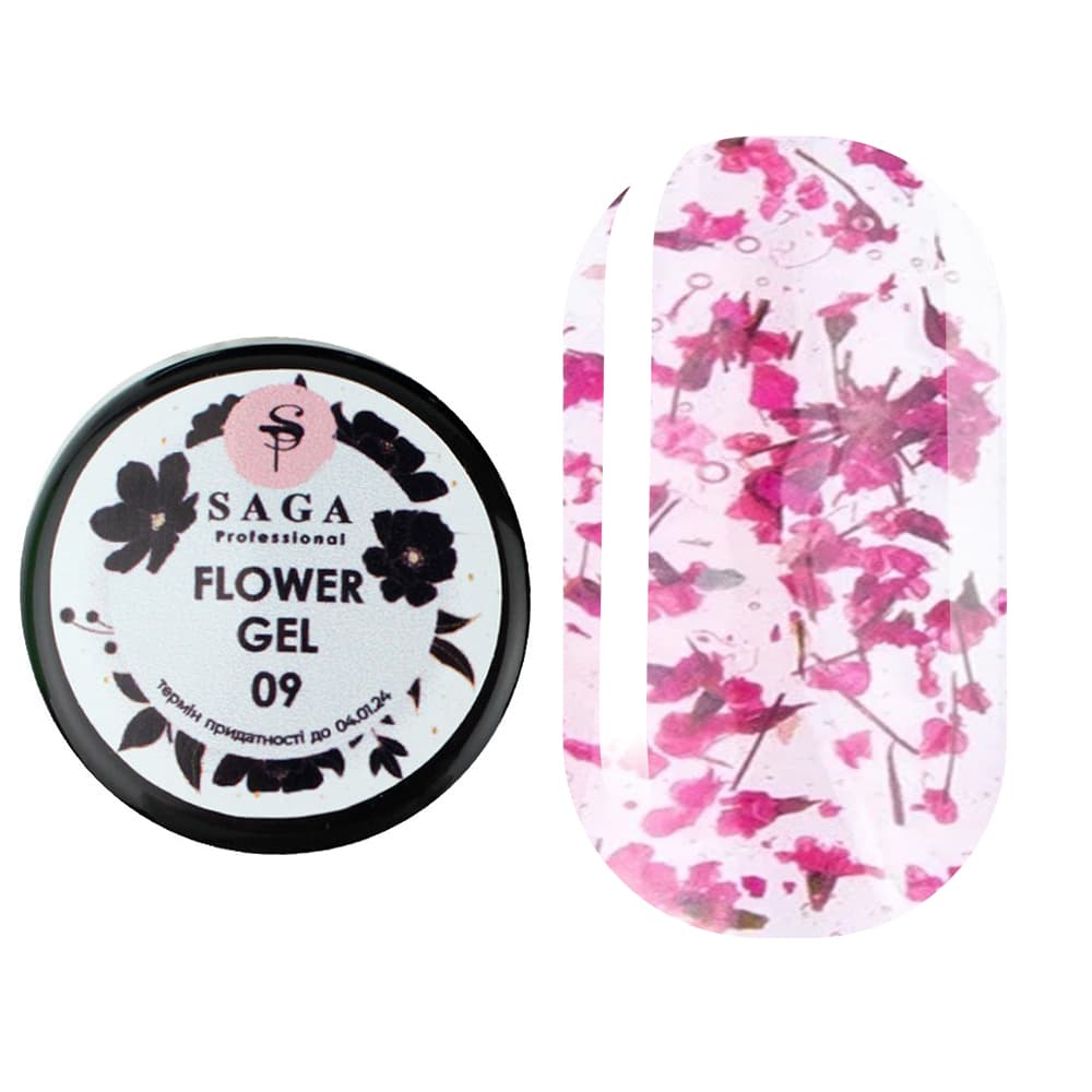 Гель SAGA Professional Flower Gel 9, 5 мл — фото 1
