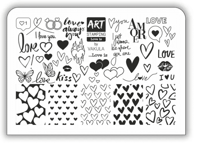 Пластина для стемпінгу Art Stamping (Love is)
— фото 1