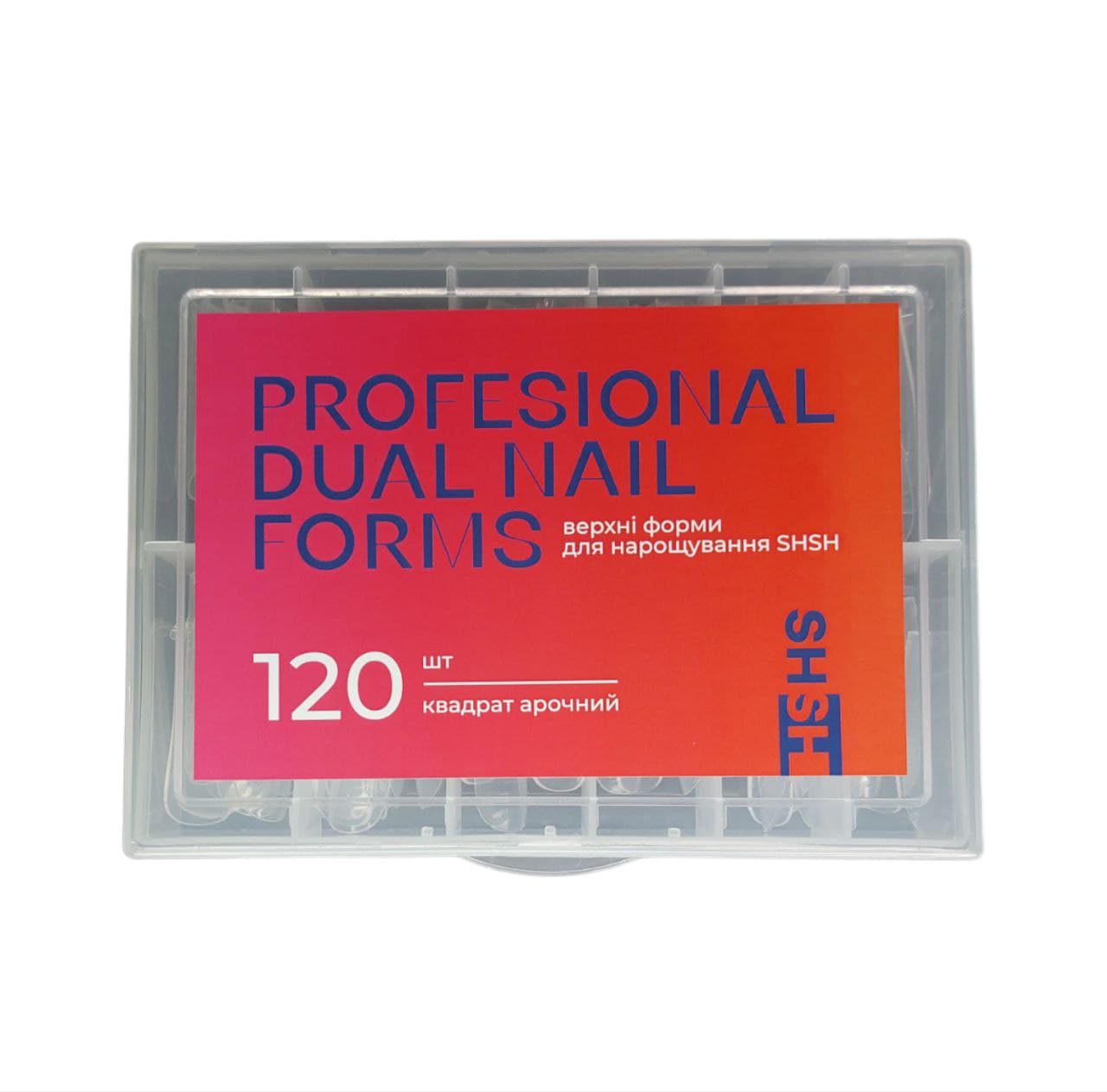 Верхні форми для нарощування SHSH, квадрат арочний, 120 шт — фото 1