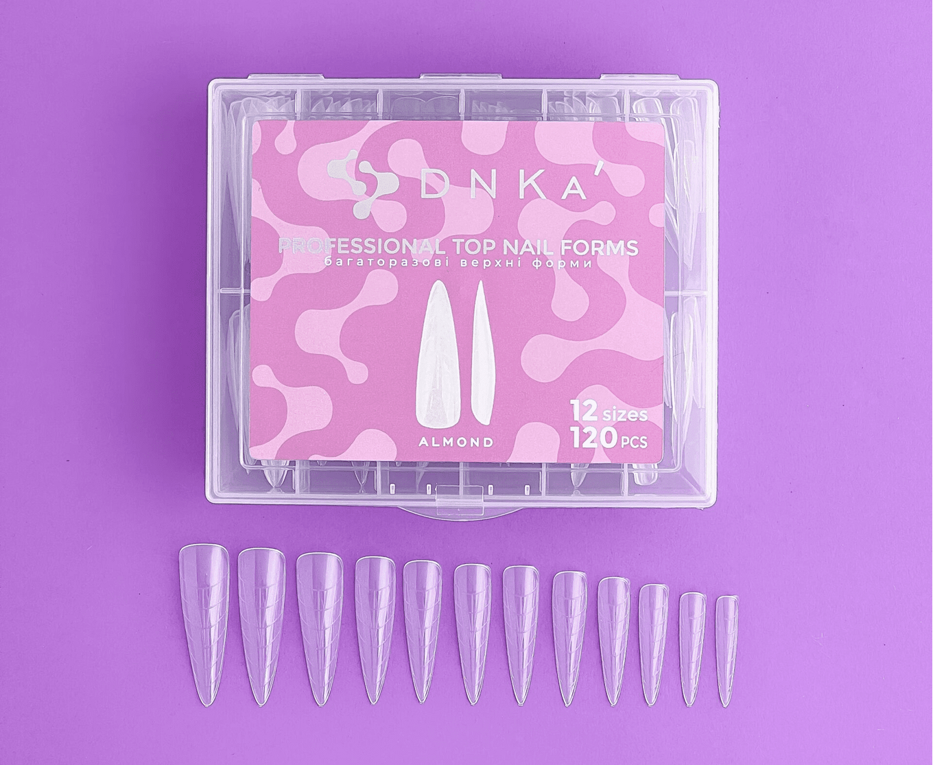 Верхние формы DNKa Top Nail Forms Almond, 120 шт — фото 1