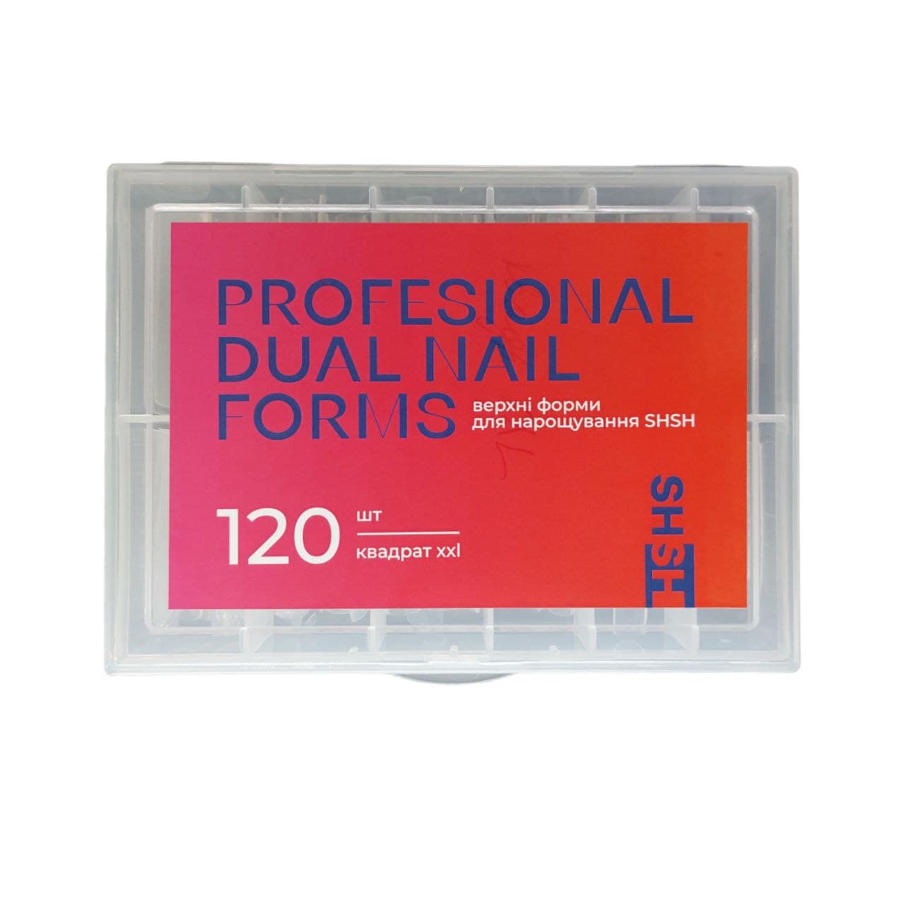 Верхні форми для нарощування SHSH, квадрат XXL, 120 шт — фото 1