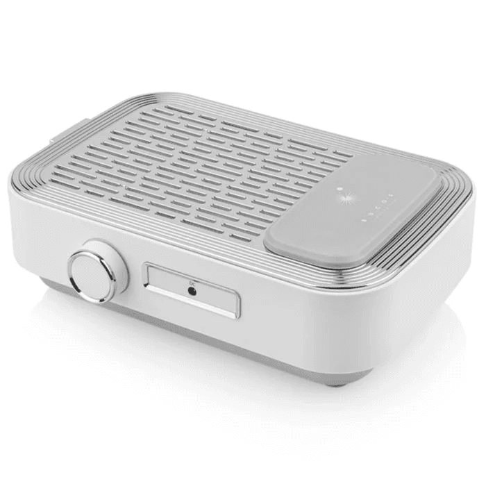 Витяжка для манікюру BUCOS CYCLONE V3-B на 100W з фільтром НЕРА, з акумулятором, біла — фото 1