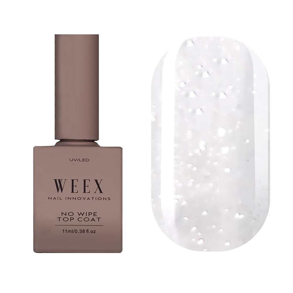 Top WEEX Glossy Silver no Wipe, 11 мл — фото 1