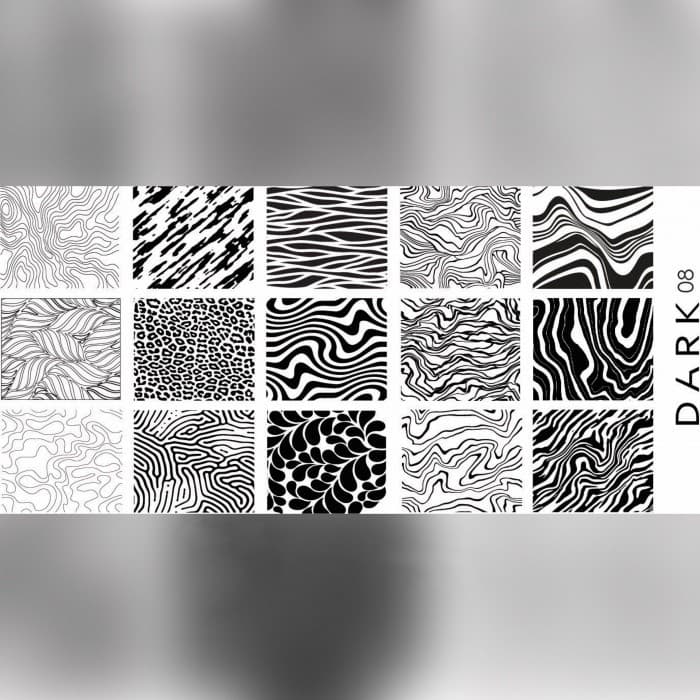 Пластина для стемпінгу DARK 08 — фото 1