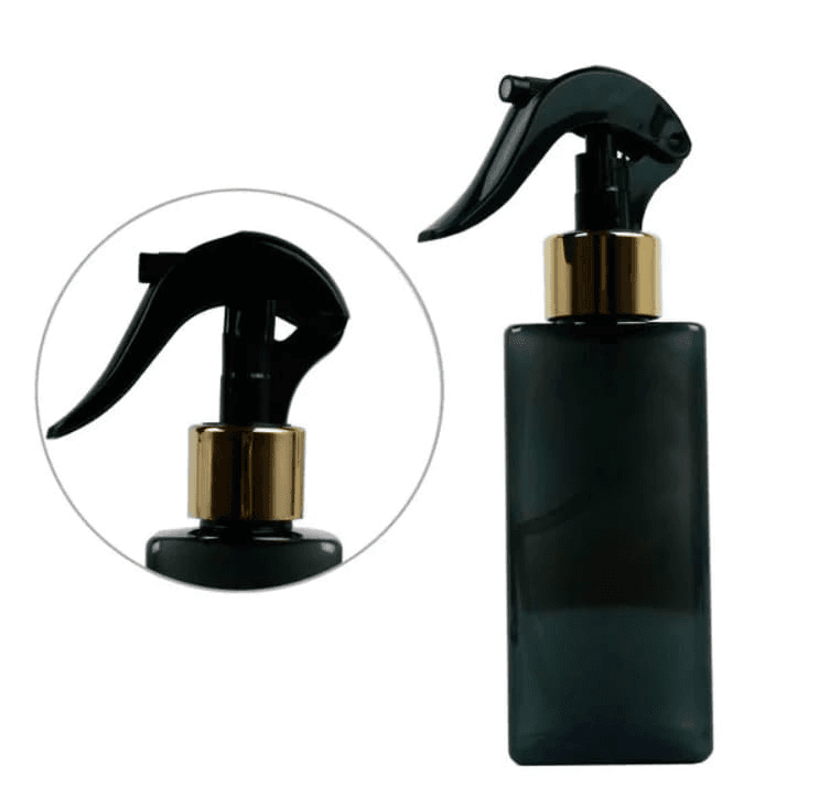 Бутылочка пустая квадратная Боди черная с триггером, 250 мл — фото 1