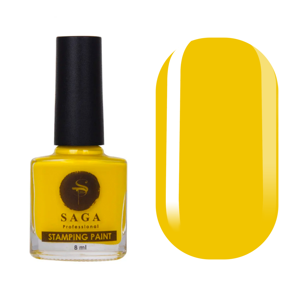 SAGA professional лак фарба для стемпінгу 8 жовтий — фото 1