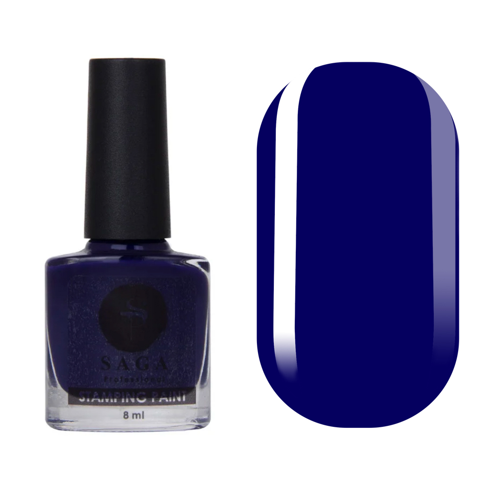 SAGA professional лак фарба для стемпінгу 12 синій — фото 1
