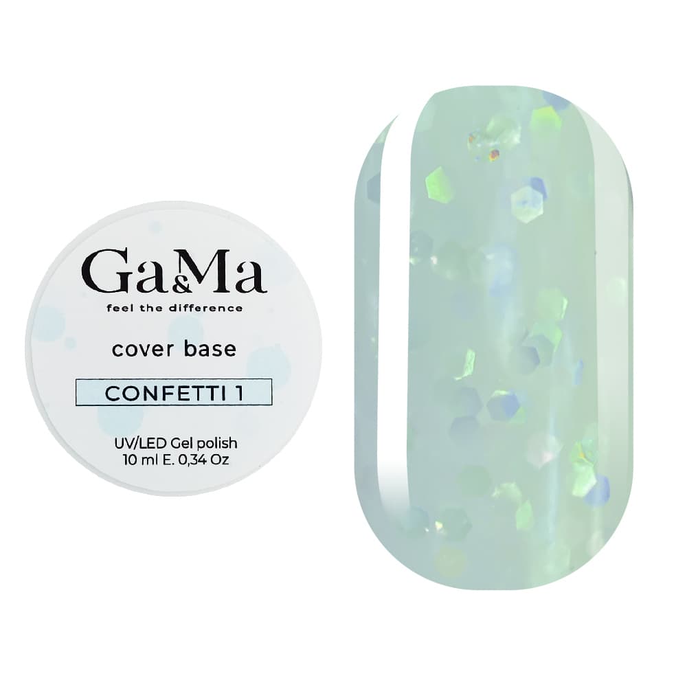 База камуфлююча Ga&Ma Confetti №1, 10 мл — фото 1