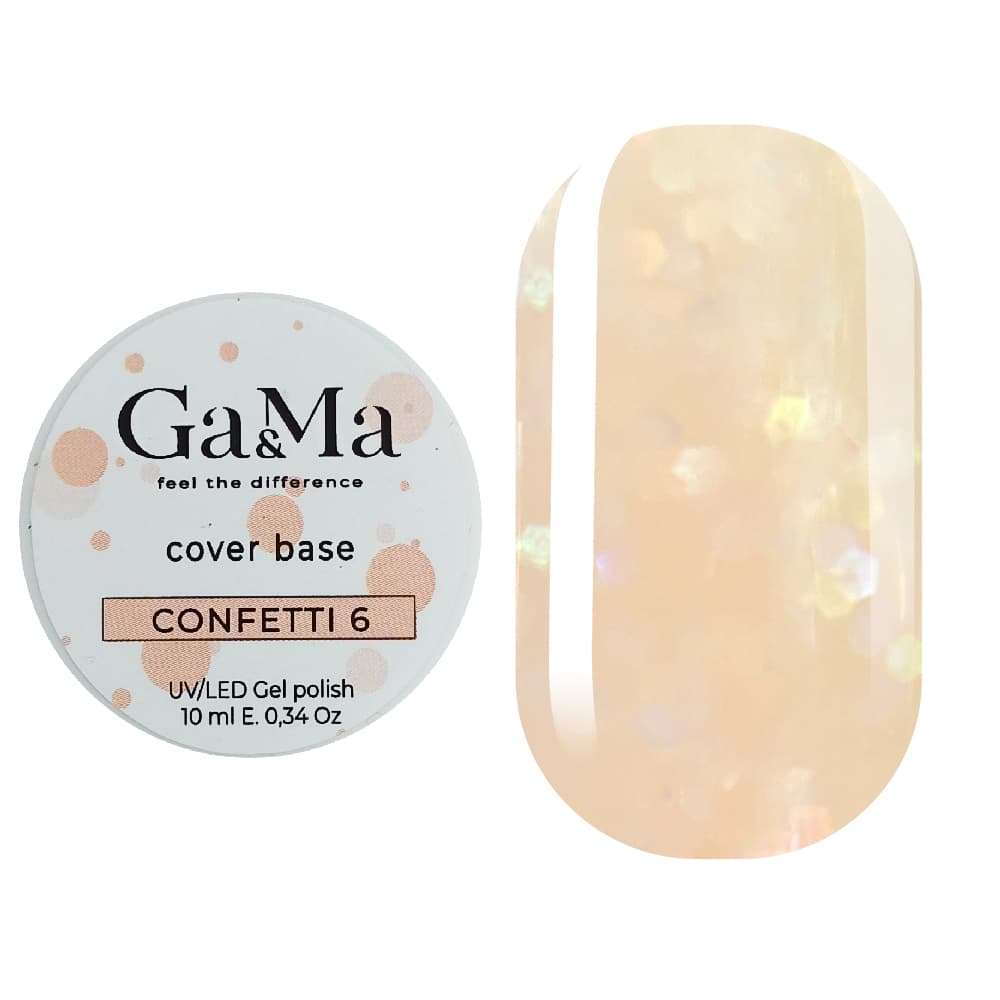 База камуфлююча Ga&Ma Confetti №6, 10 мл — фото 1