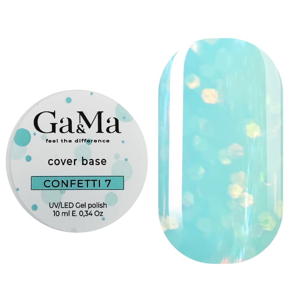 База камуфлююча Ga&Ma Confetti №7, 10 мл — фото 1