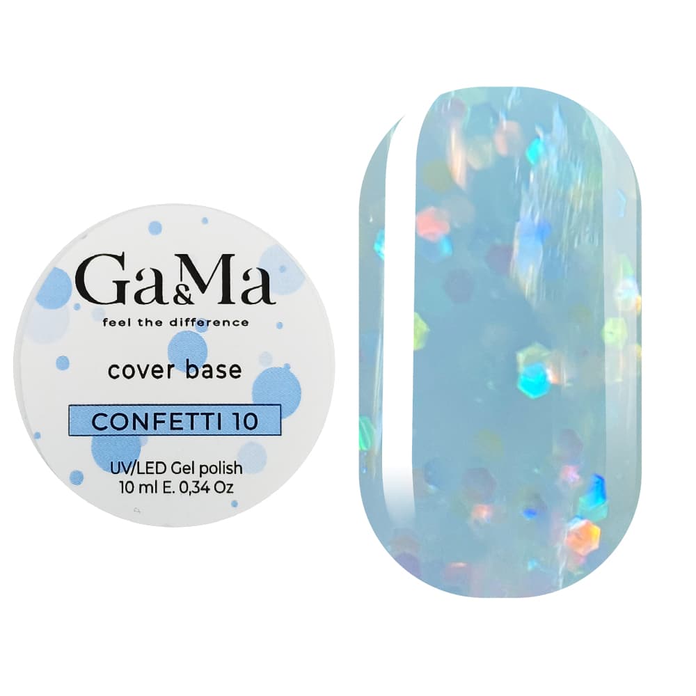 База камуфлююча Ga&Ma Confetti №10, 10 мл — фото 1