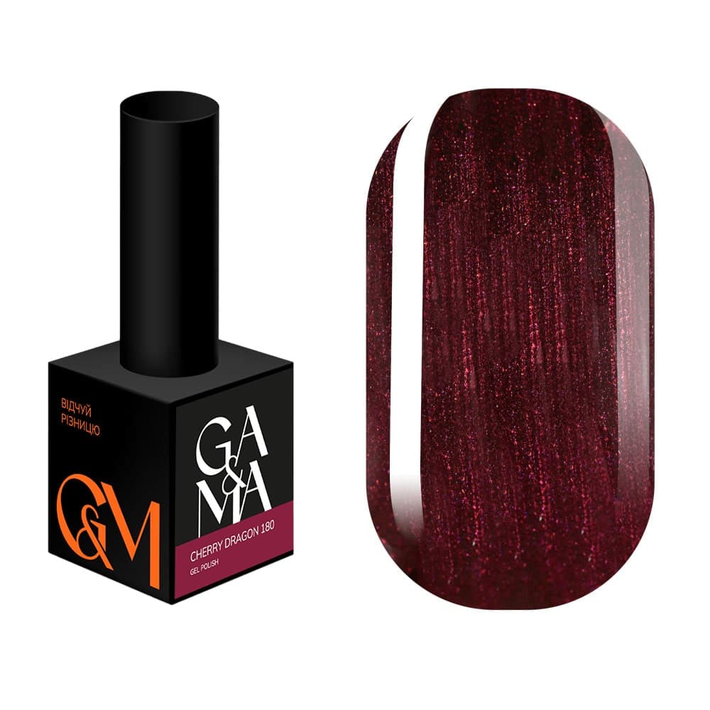 Гель-лак Ga&Ma №180, Night collection, Cherry dragon, 10 мл — фото 1