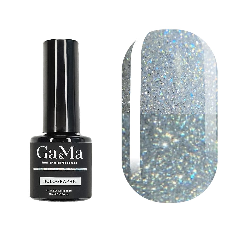 Гель-лак Ga&Ma Holographic Glitter №1, 10 мл — фото 1