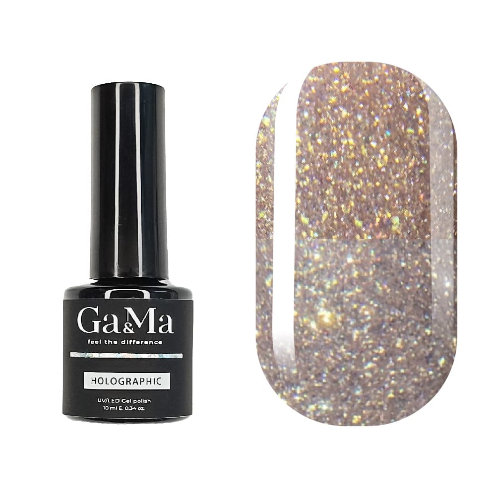 Гель-лак Ga&Ma Holographic Glitter №2, 10 мл — фото 1