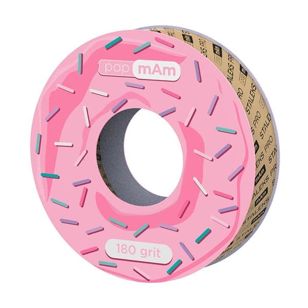 Запасний блок файл-стрічки papmAm білі для пластикової котушки Staleks PRO Expert 180 грит, 8 м — фото 1