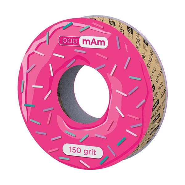 Запасний блок файл-стрічки papmAm білі для пластикової котушки Staleks PRO Expert 150 грит, 8 м — фото 1