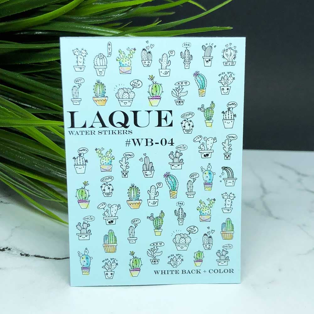 LAQUE слайдер дизайн для нігтів WB-04 (кактуси) — фото 1