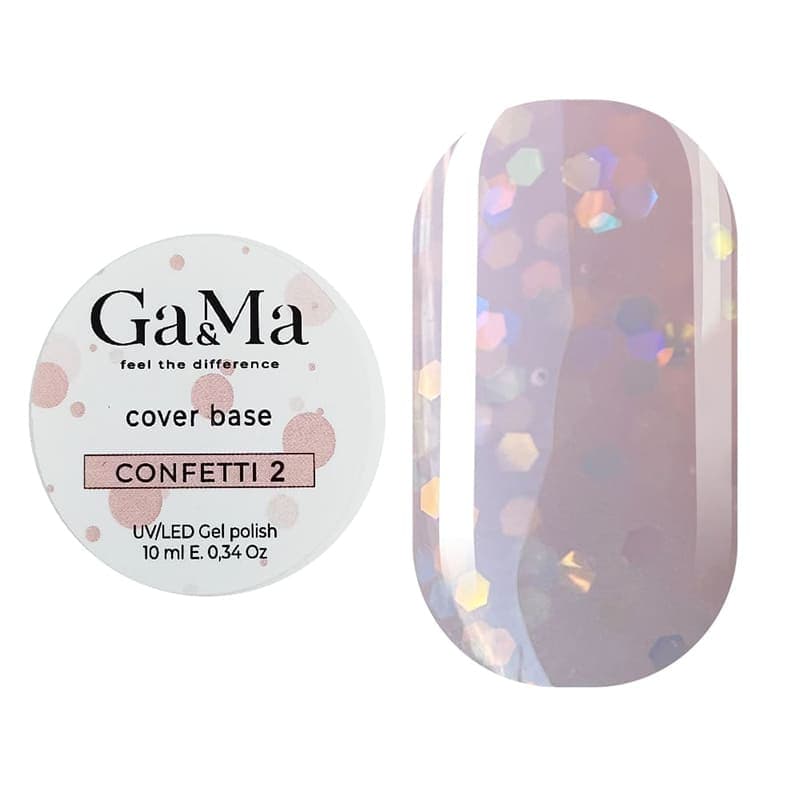 База камуфлююча Ga&Ma Confetti №2, 10 мл — фото 1
