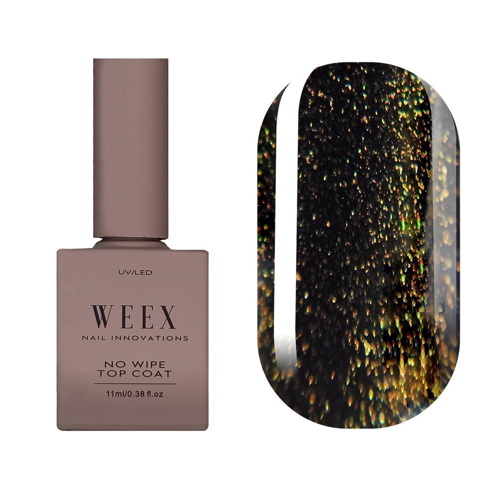 Top WEEX Gold Star No Wipe - топ з шиммером, 11 мл — фото 1