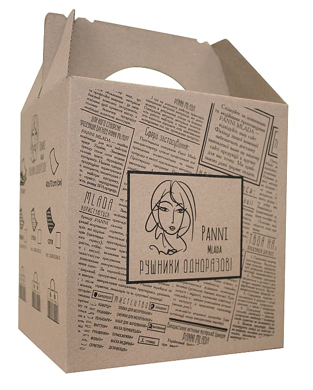 Рушники у коробці Panni Mlada 40*70см 50шт/кор., гладкі — фото 1