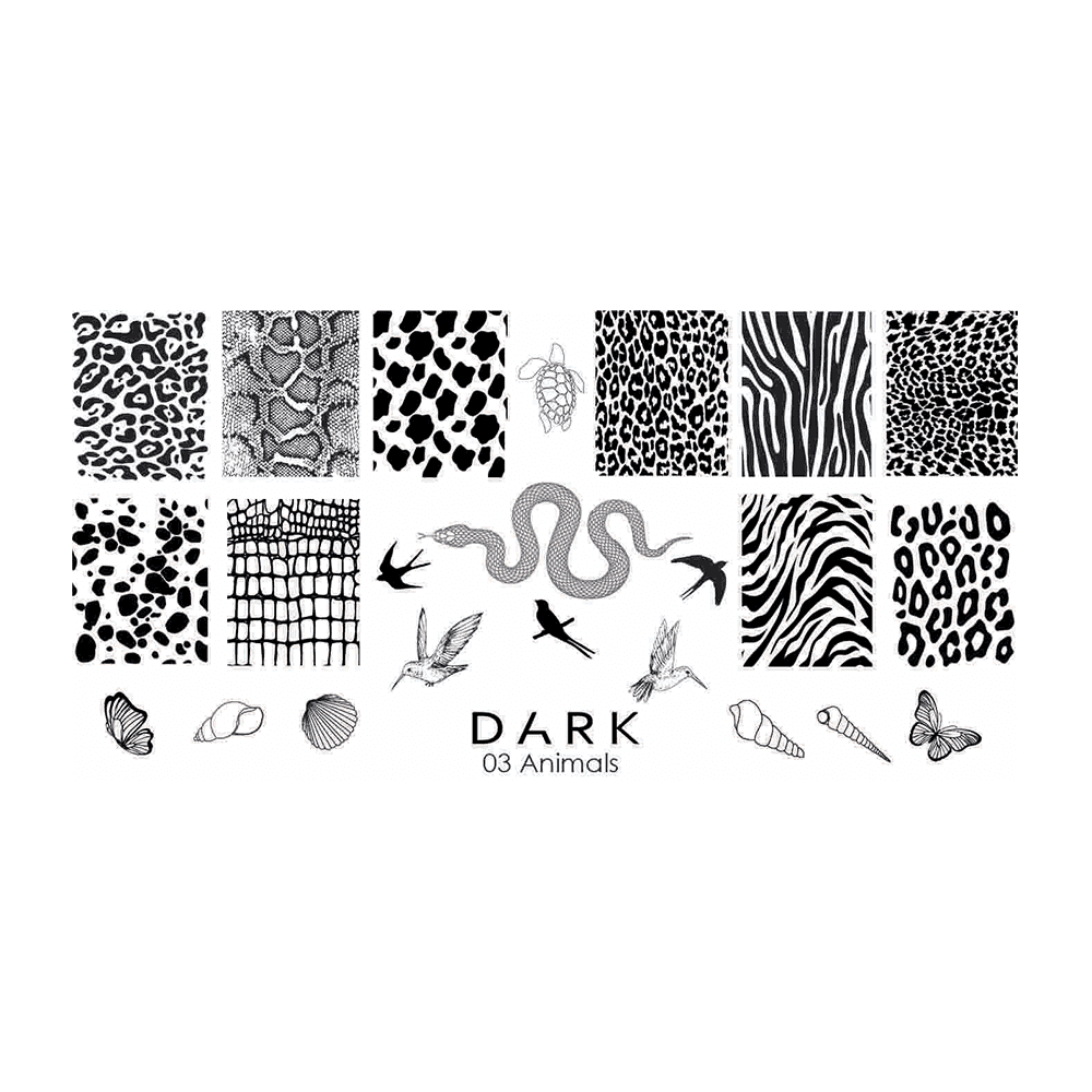 Пластина для стемпінгу DARK Animals 03 — фото 1