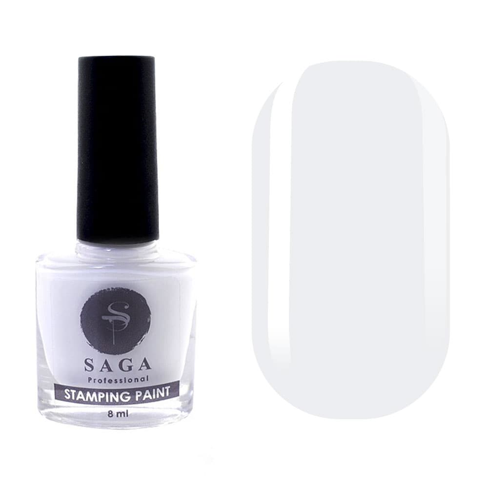 Лак для стемпінгу Saga білий, 8 мл — фото 1