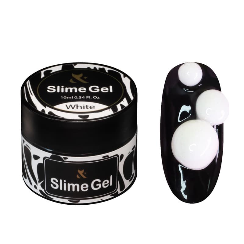 Гель-жуйка для дизайну нігтів F.O.X. Slime Gel White, 12 мл — фото 1