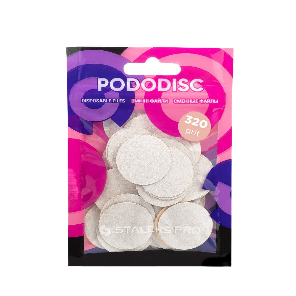 Сменные файлы белые для педикюрного диска STALEKS PRO L 320 грит (50 шт) — фото 1