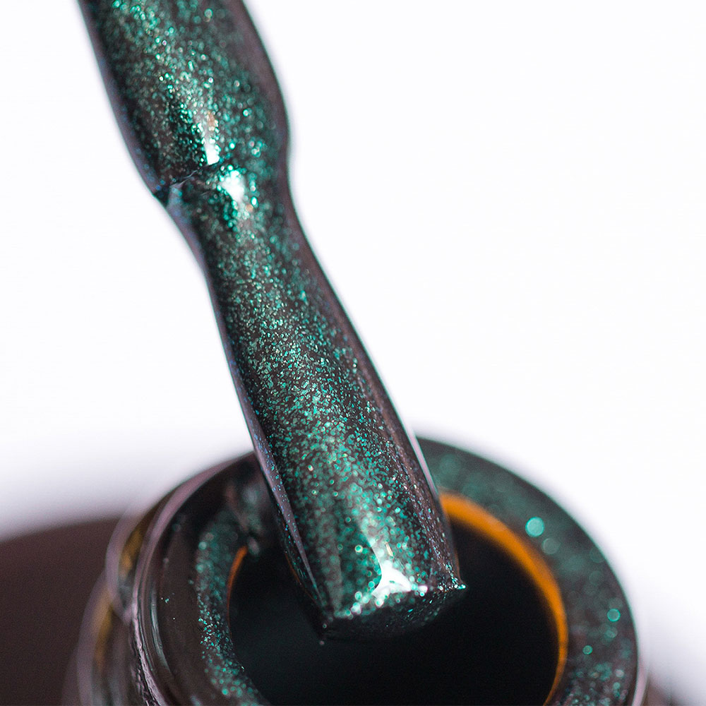 Гель-лак Gloss №404 (зелений, мікроблиск), 15 мл
